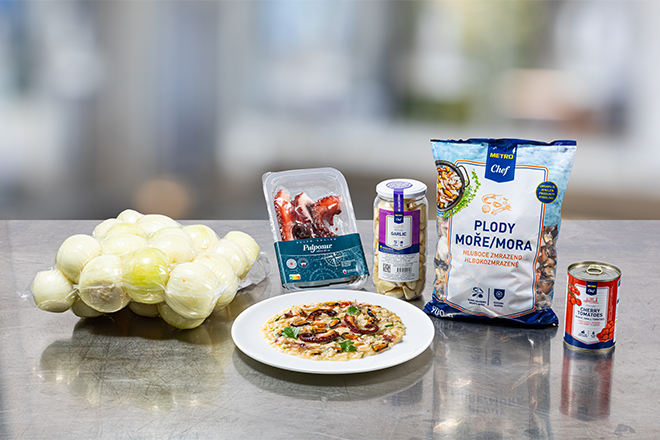 Italské rizoto s mořskými plody